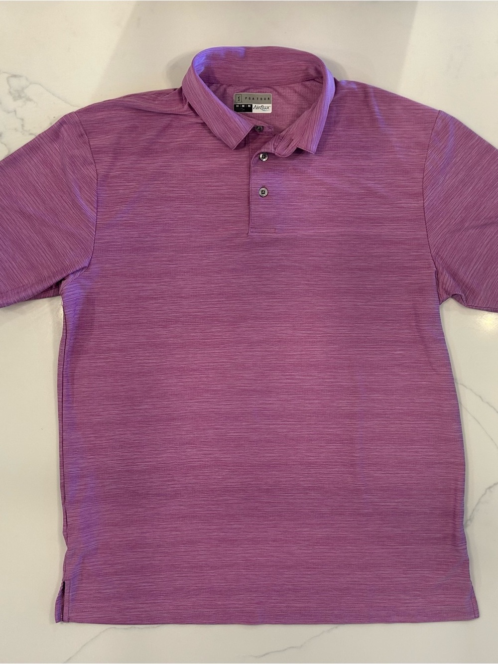 PGA Tour Men's Heathered Purple Polo Shirt